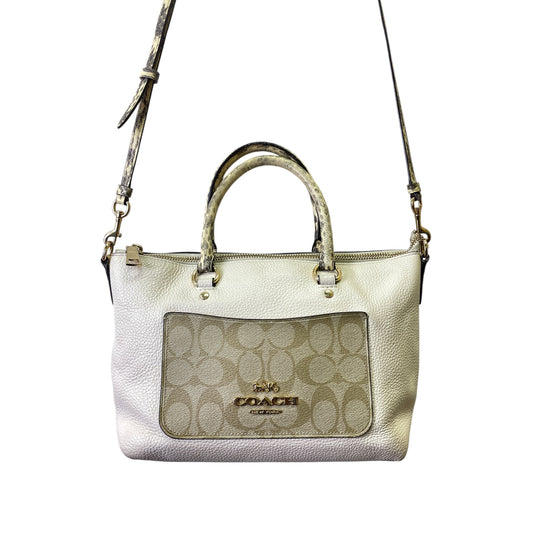 HANDBAG DESIGNER by COACH In CREAM, Size: SMALL