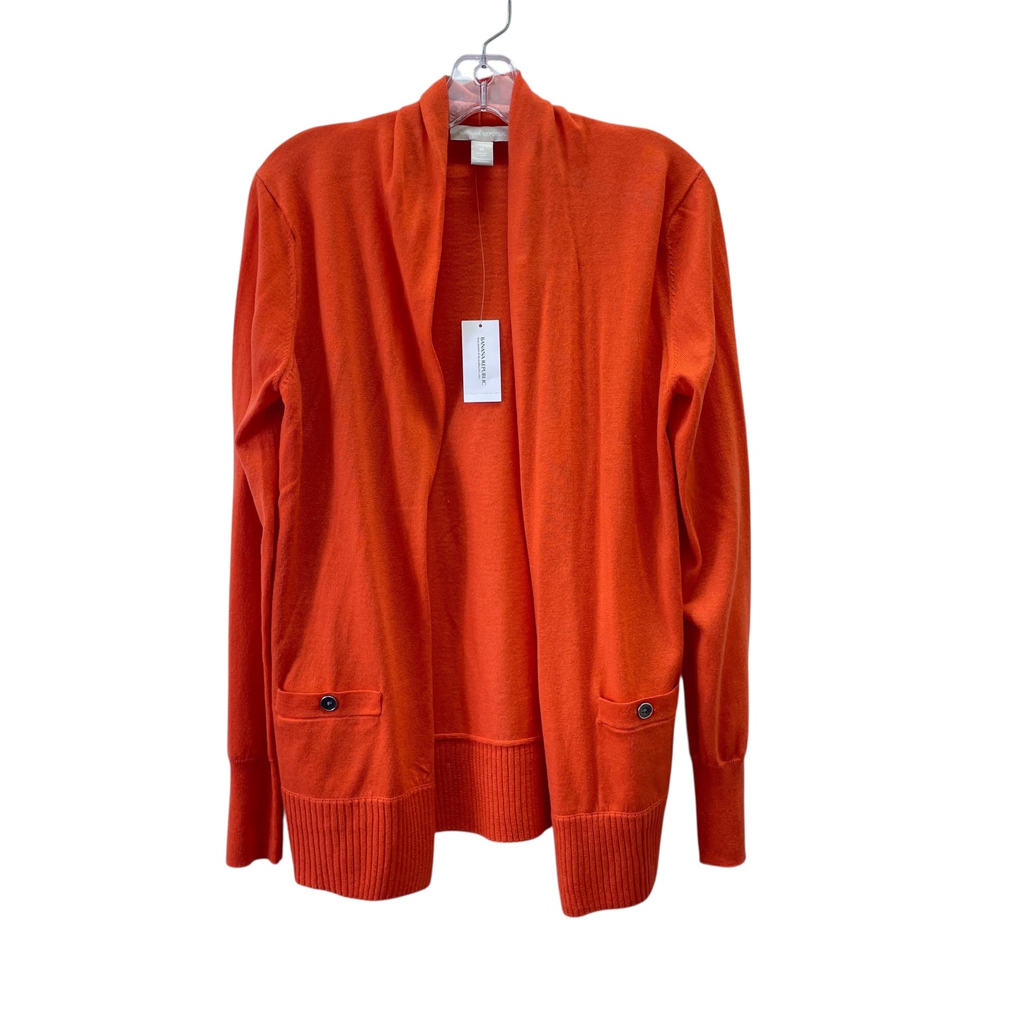 Sweater Cardigan By Banana Republic In Orange, Size:M