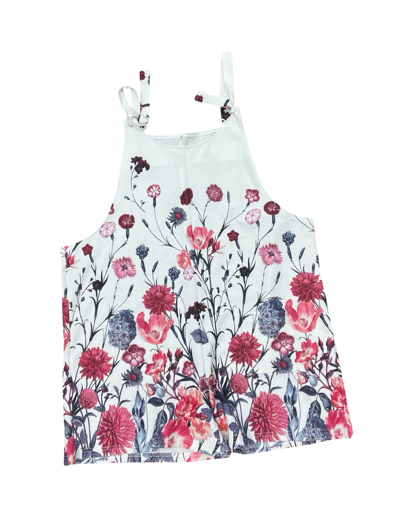 Romper By Clothes Mentor In Pink & White, Size:4X