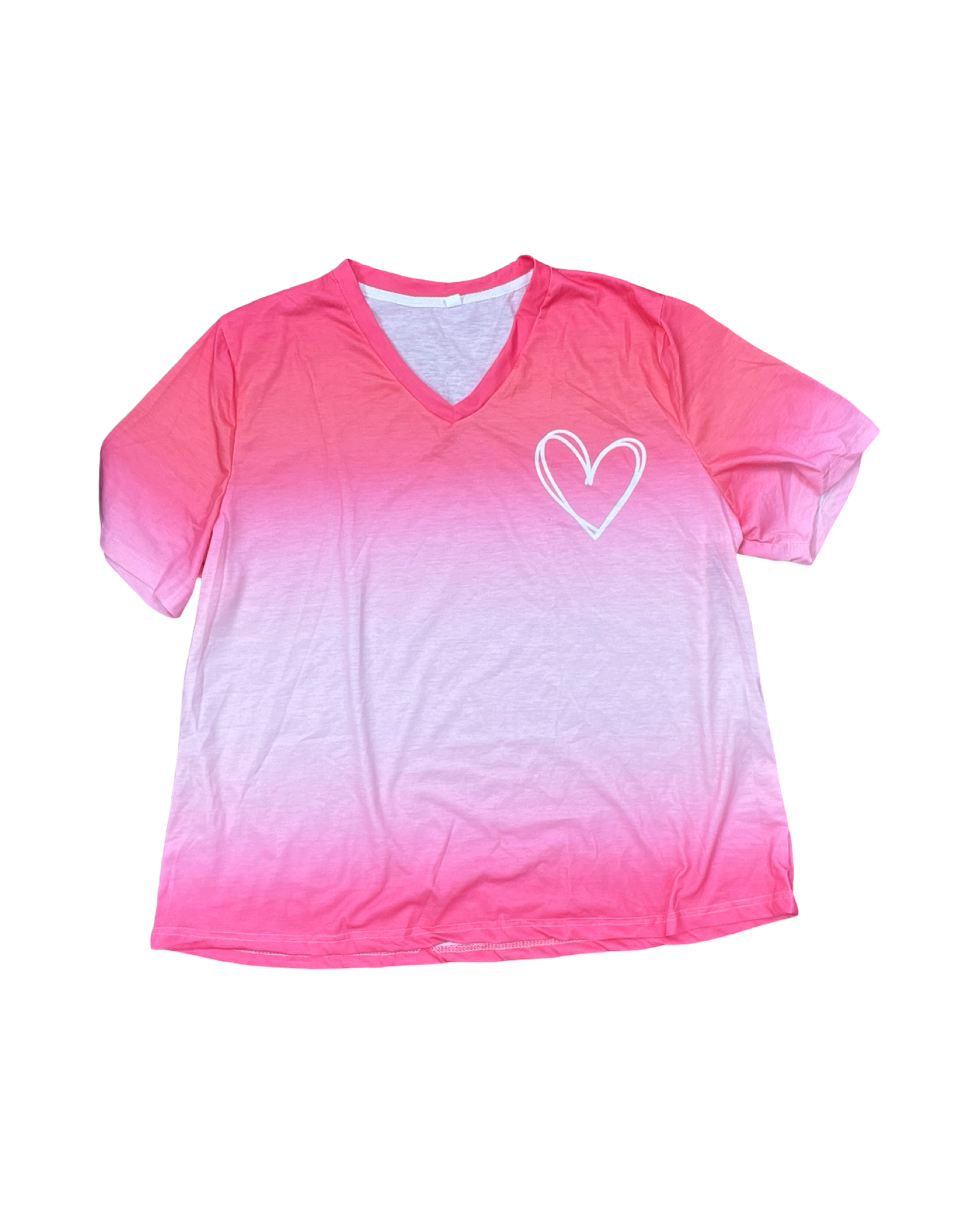 Top Ss By Clothes Mentor In Pink & White, Size:4X