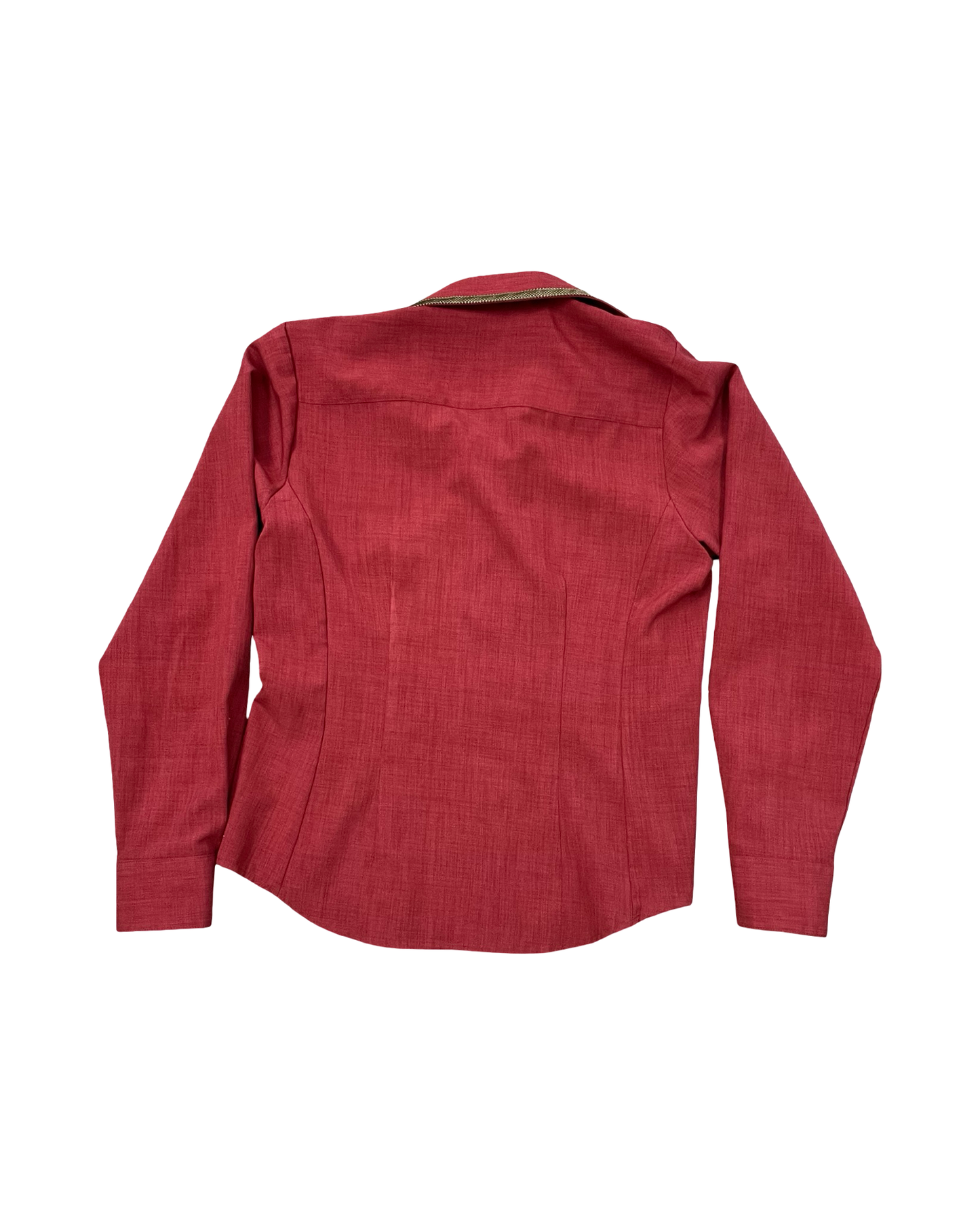 Blouse Ls By Cintas In Orange, Size:S