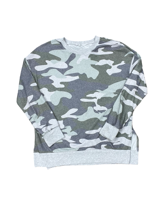 Top Ls By Clothes Mentor In Camouflage Print, Size:L