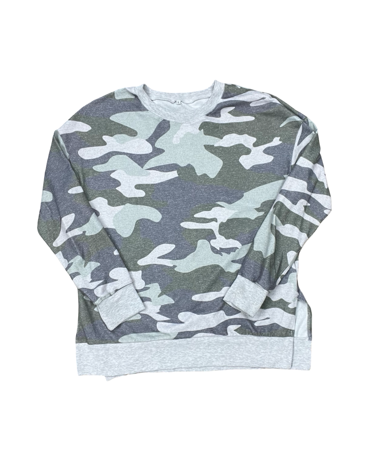 Top Ls By Clothes Mentor In Camouflage Print, Size:L
