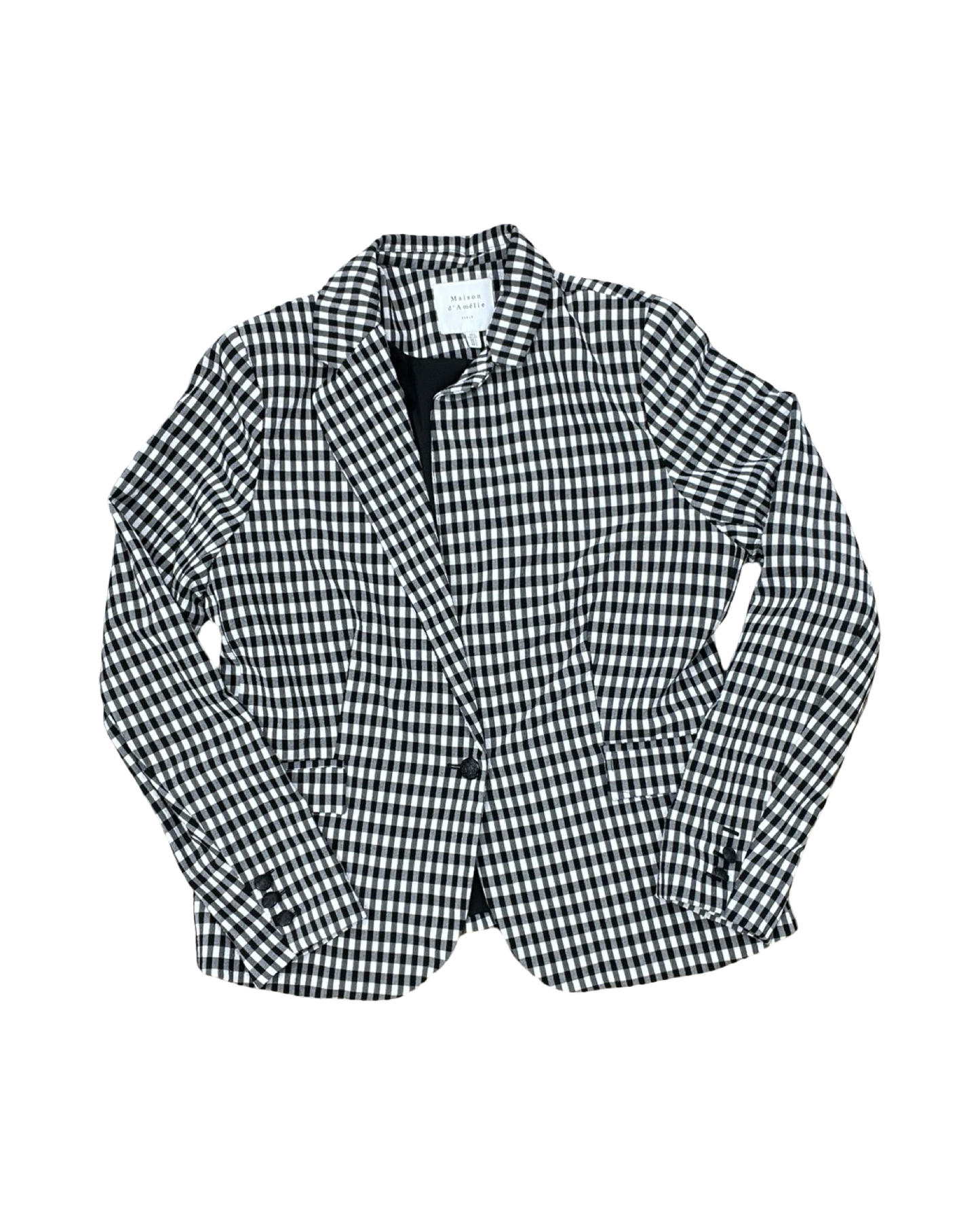 Blazer By Clothes Mentor In Black & White, Size:L