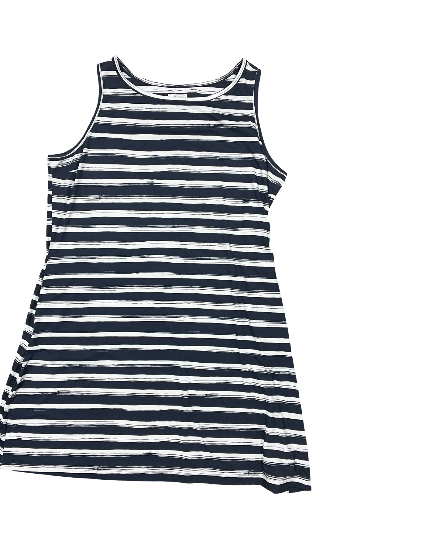 Dress Casual Midi By Columbia In Blue & White, Size:3