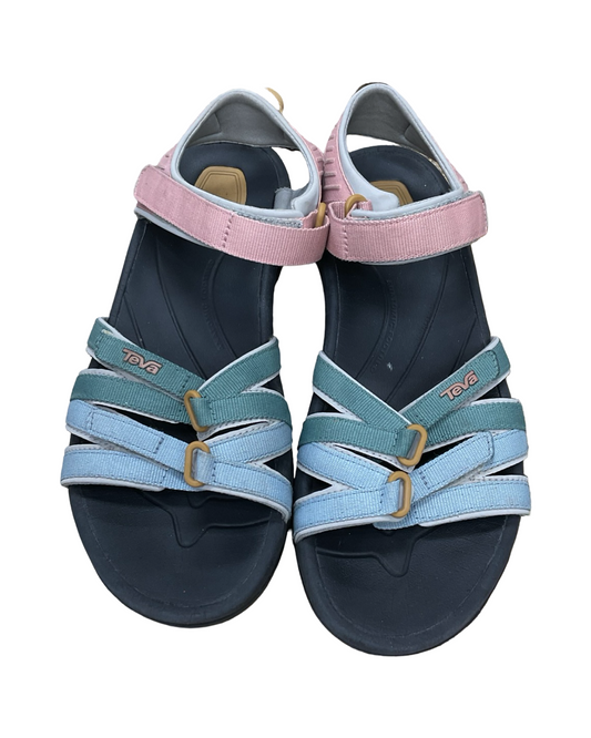 Sandals Flats By Teva In Teal, Size:8.5