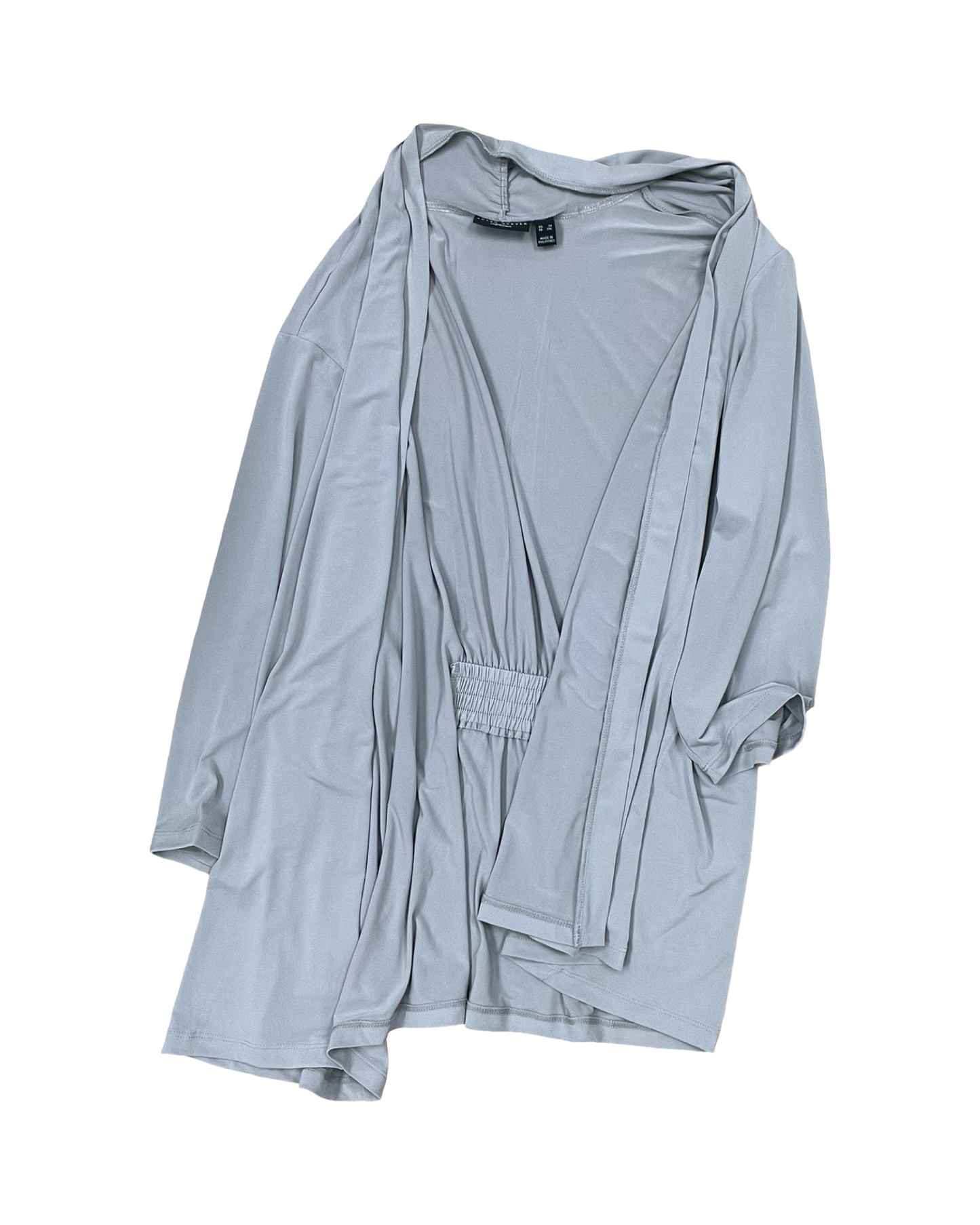 Cardigan By Susan Graver In Grey, Size:3X