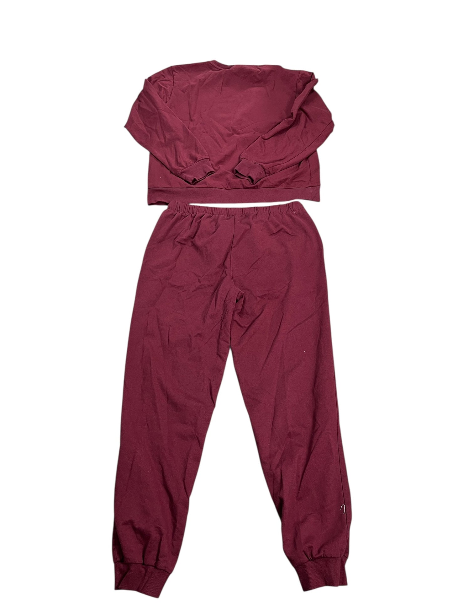 Lounge Set Pants By Clothes Mentor In Maroon, Size:M