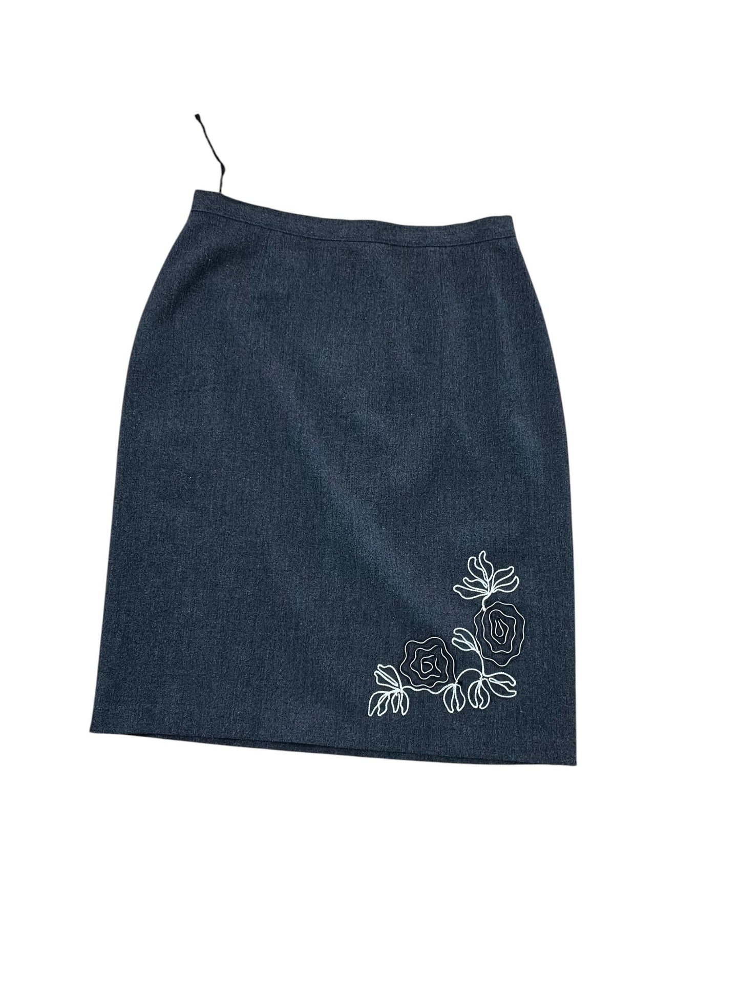 Skirt Midi By Dressbarn In Grey, Size:M