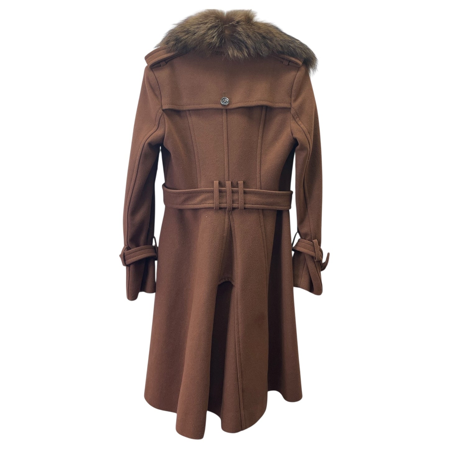 Coat Wool By Bcbgmaxazria In Tan, Size:Xxs