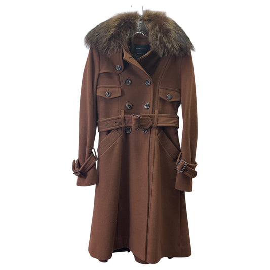 Coat Wool By Bcbgmaxazria In Tan, Size:Xxs