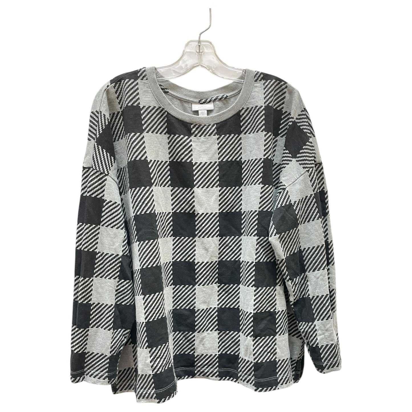 Top Ls By J. Jill In Black & Grey, Size:Xl