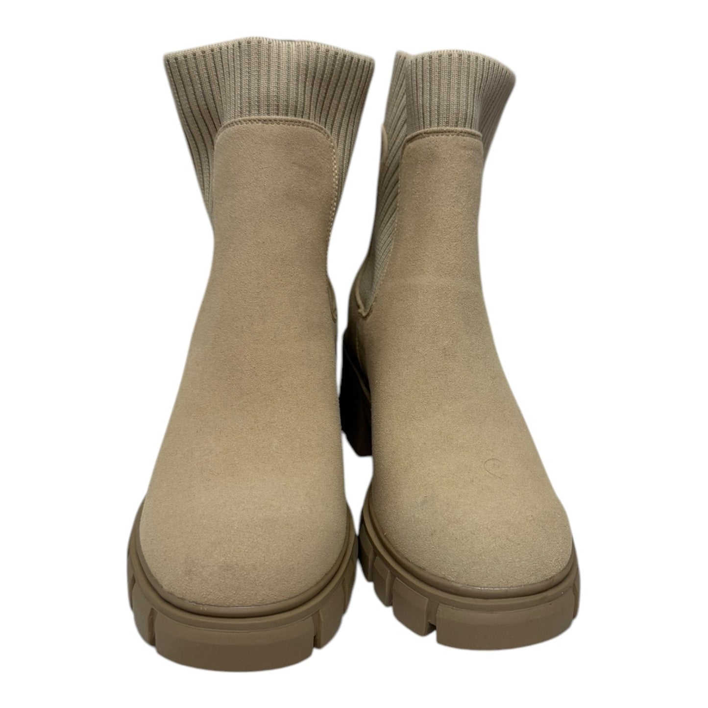 Boots Ankle Heels By Cme In Tan, Size:8