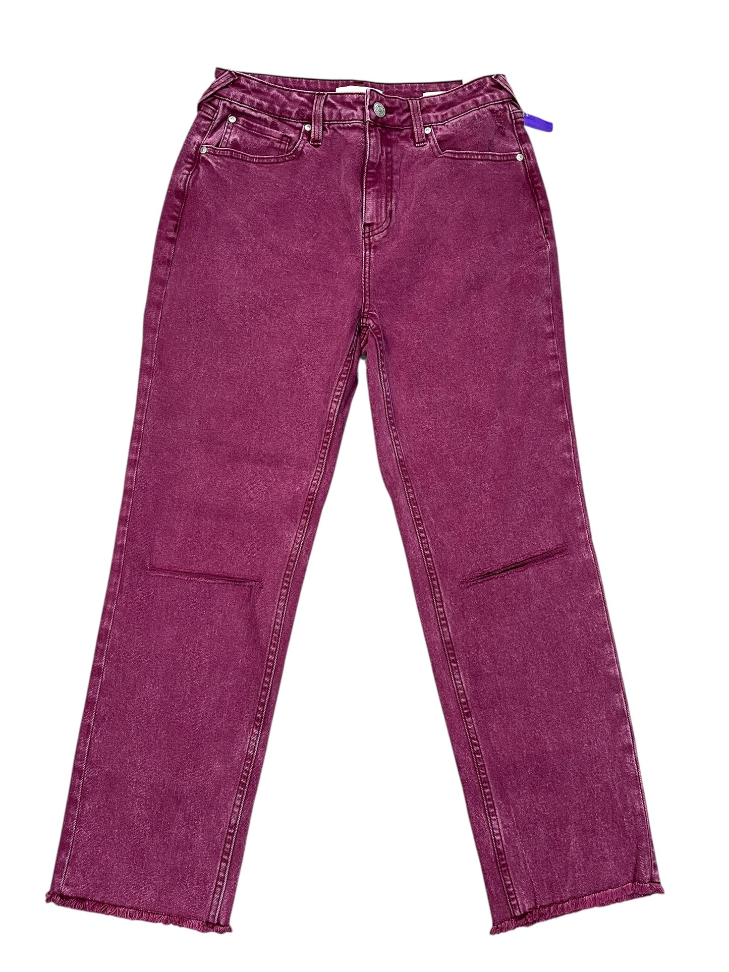 Jeans Straight By CLEO + WOLF In Purple Denim, Size:8