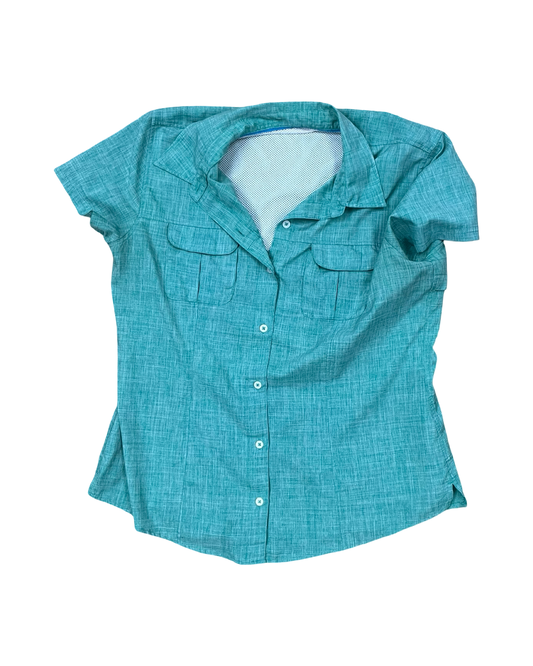 Blouse Ss By Magellan In Green, Size:L