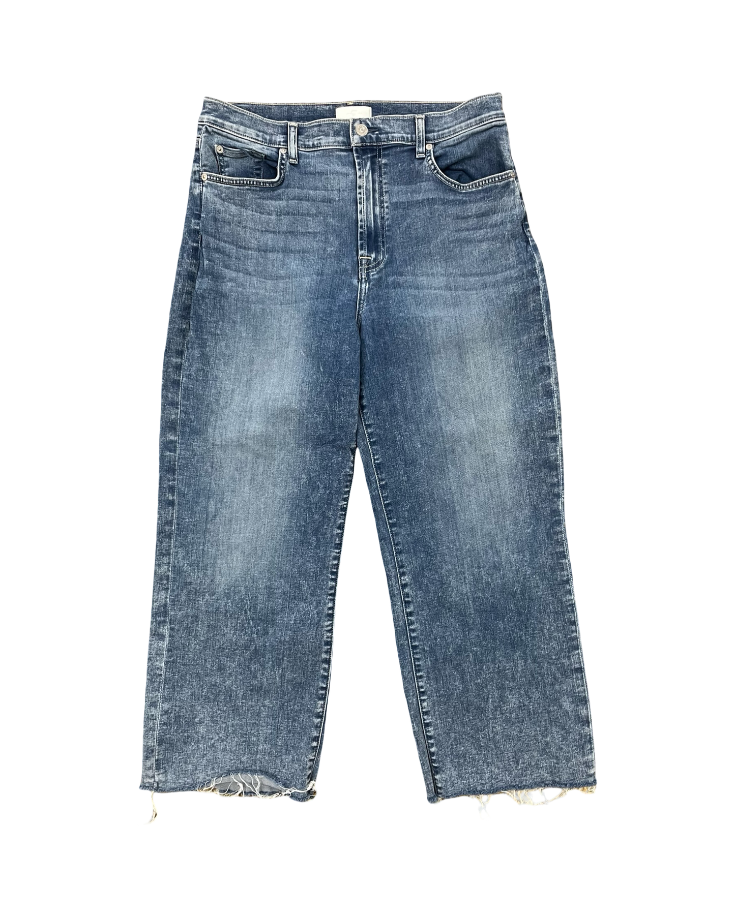 Jeans Cropped By Seven 7 In Blue Denim, Size:12