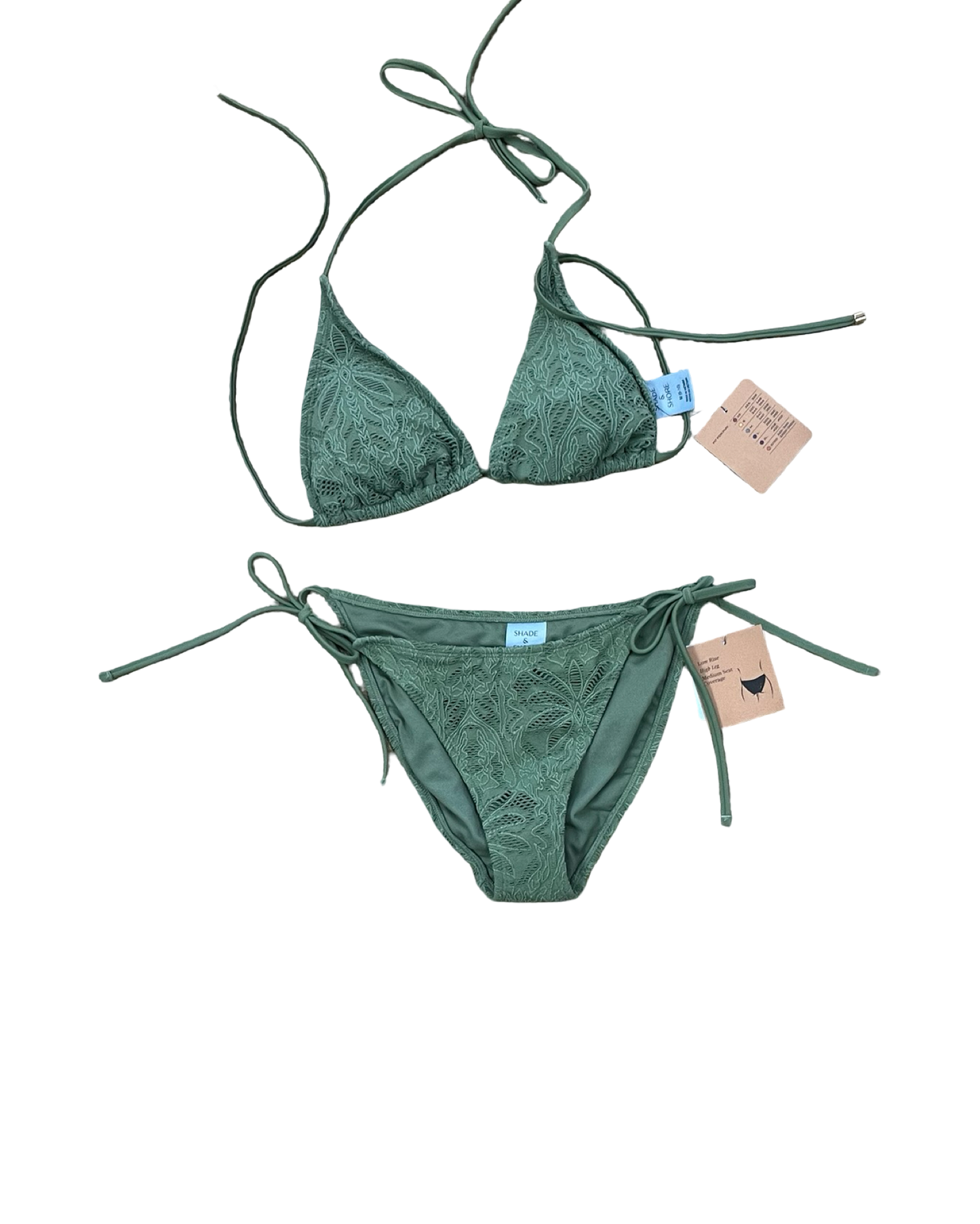 Swimsuit 2Pc By Shade & Shore In Green, Size:M