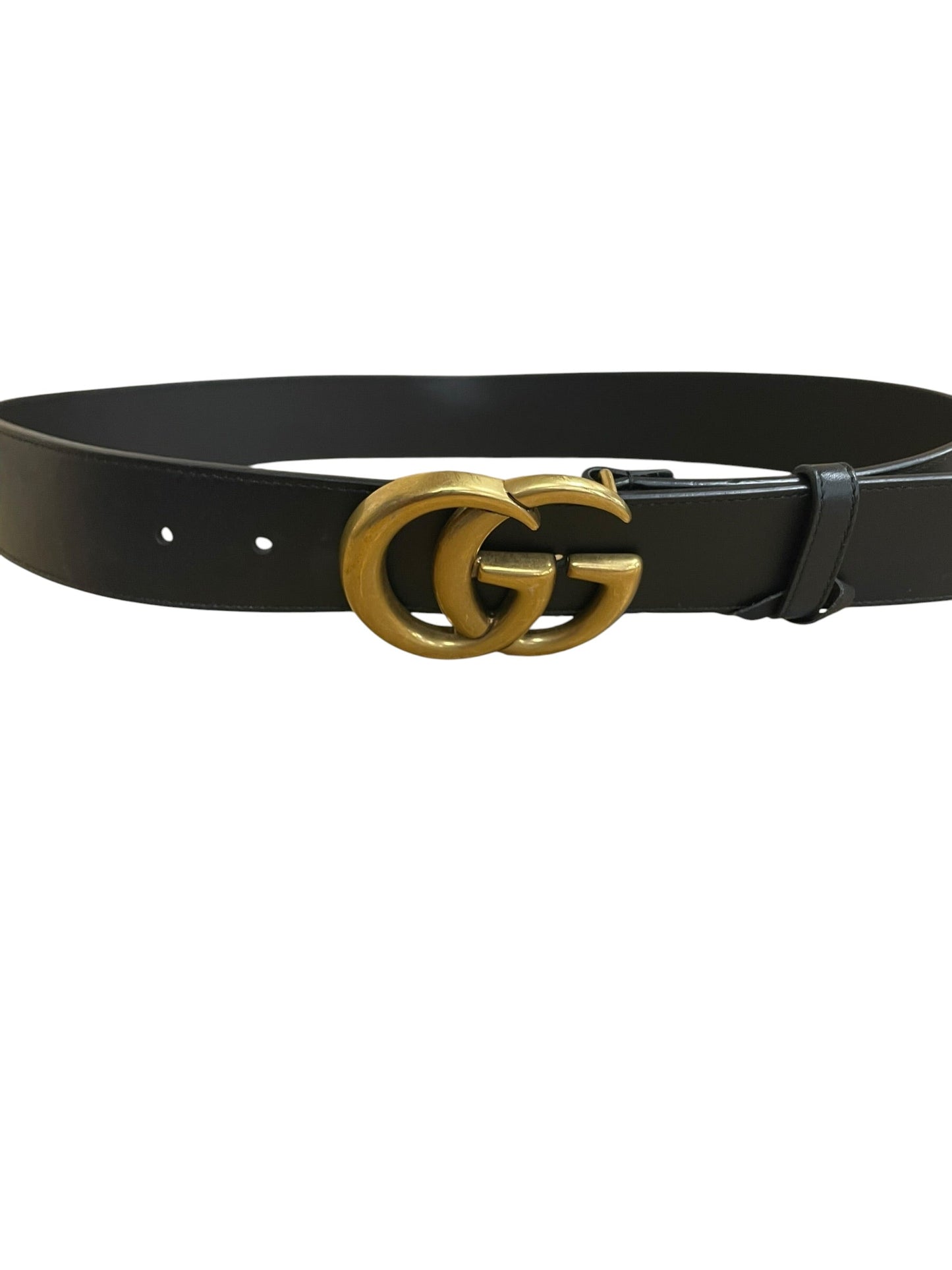 Belt Luxury Designer By Gucci In Black & Gold
