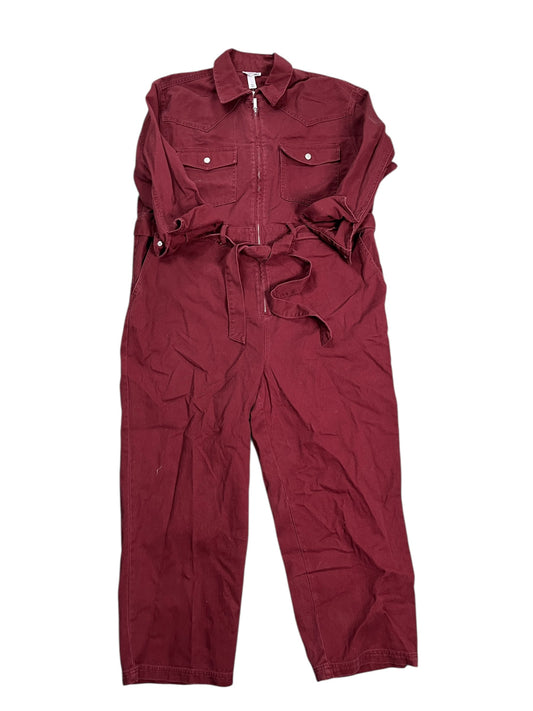 Jumpsuit By Future Collective In Red Denim, Size:L