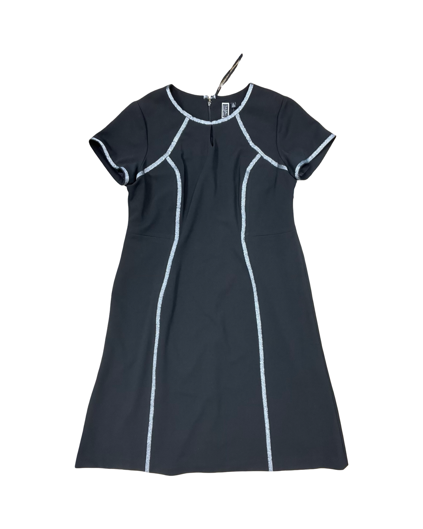 Dress Work By Nicole Miller In Black & Grey, Size:1X