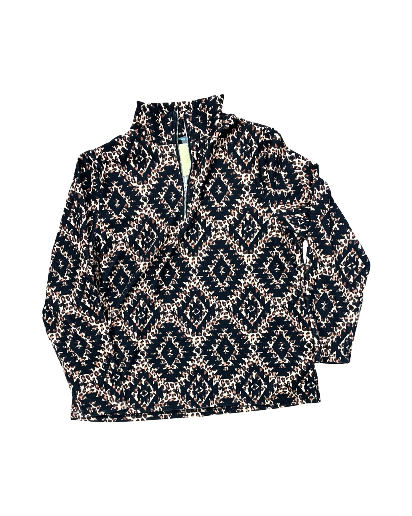Top Ls By Clothes Mentor In Black & Cream, Size:L