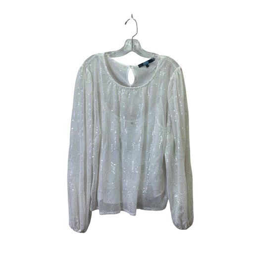 Top Ls By Eva Franco In White, Size:1X