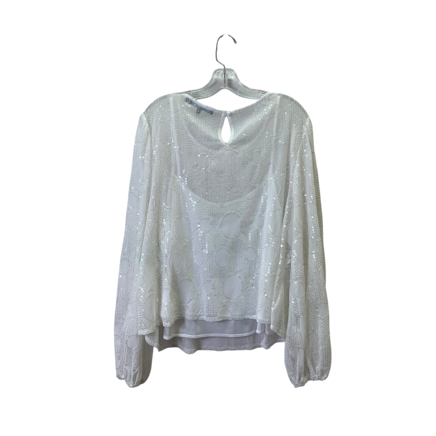 Top Ls By Eva Franco In White, Size:1X