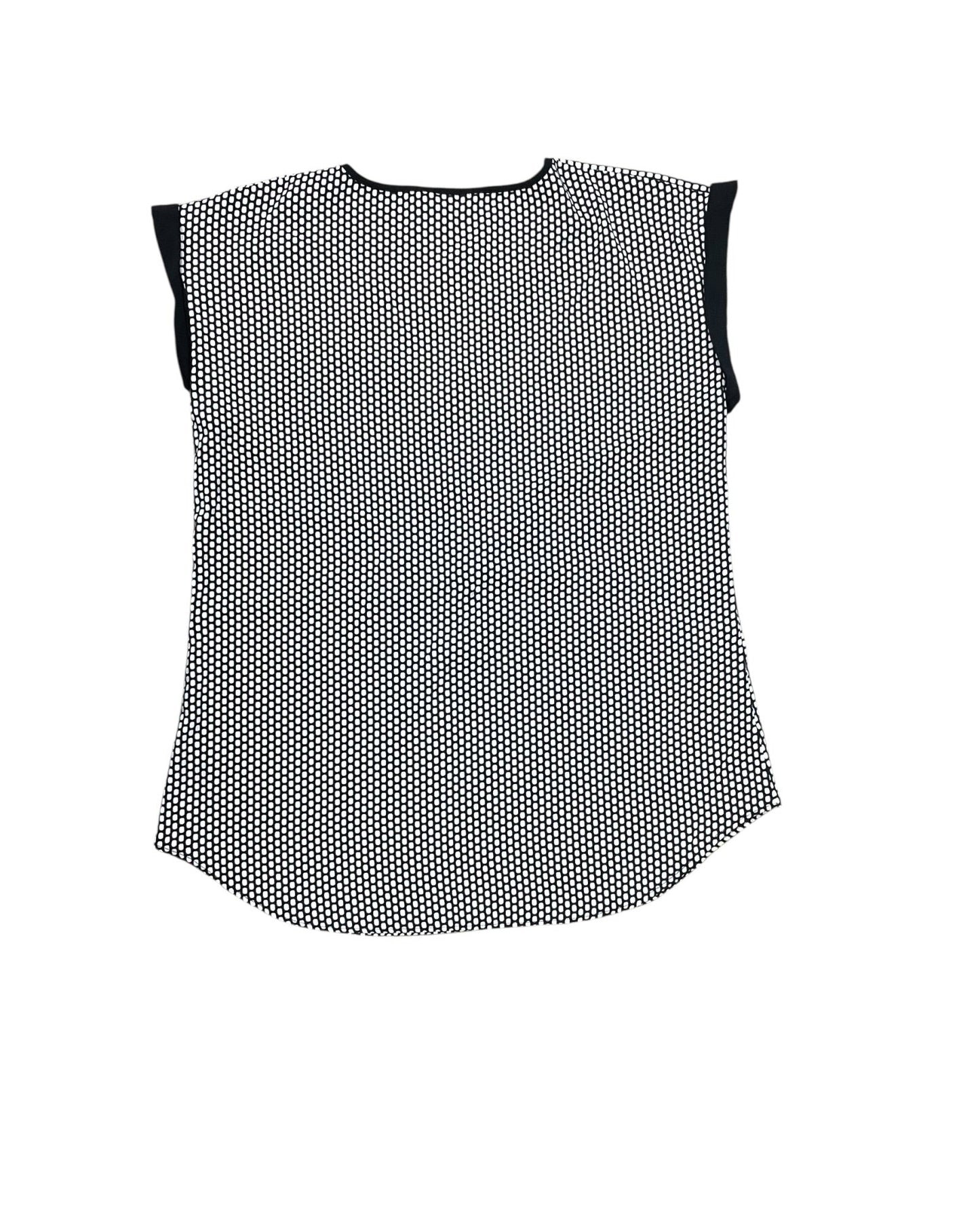 Blouse Sleeveless By Express In Black & White, Size:L