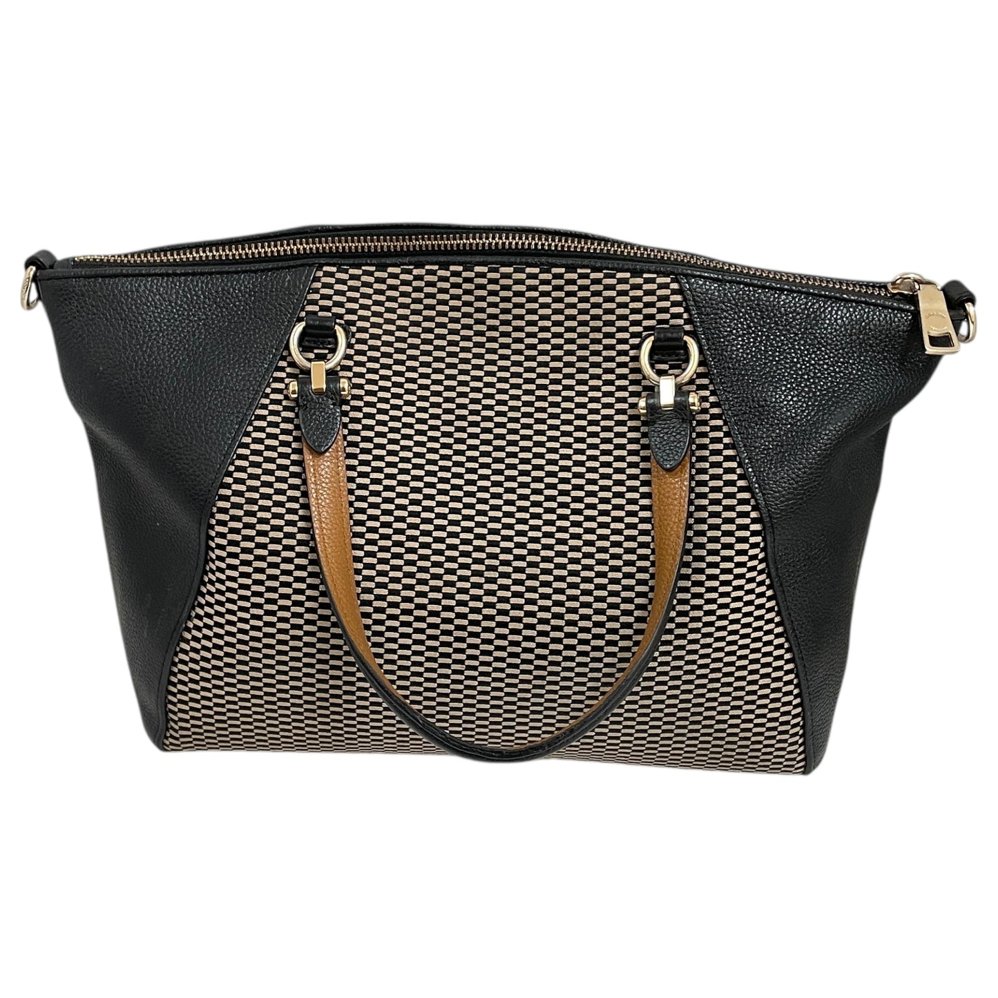 Handbag Designer By Coach In Blue & Tan, Size:Medium