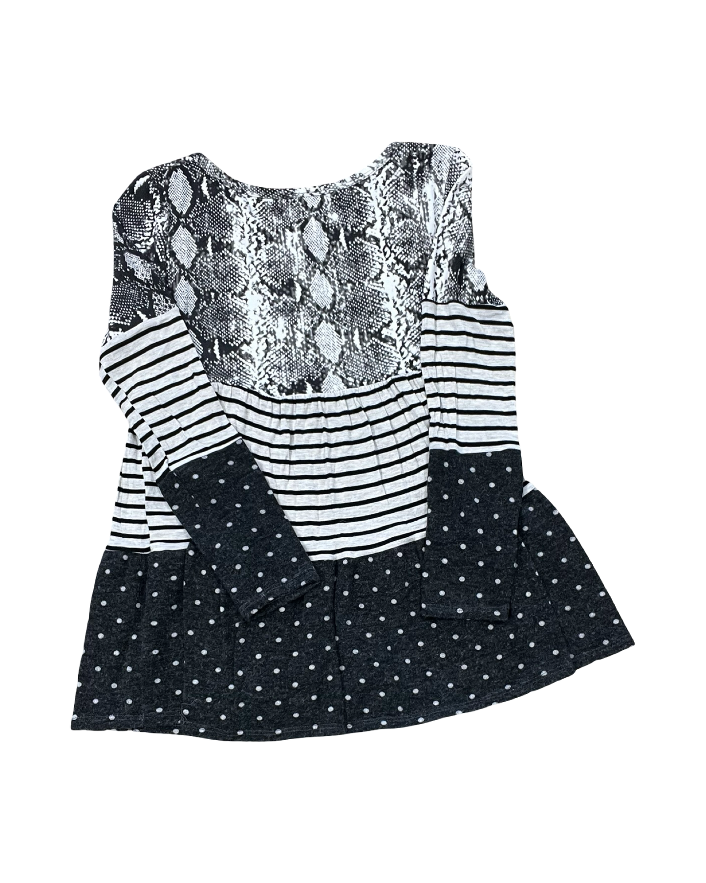 Top Ls By Bibi In Black & White, Size:S