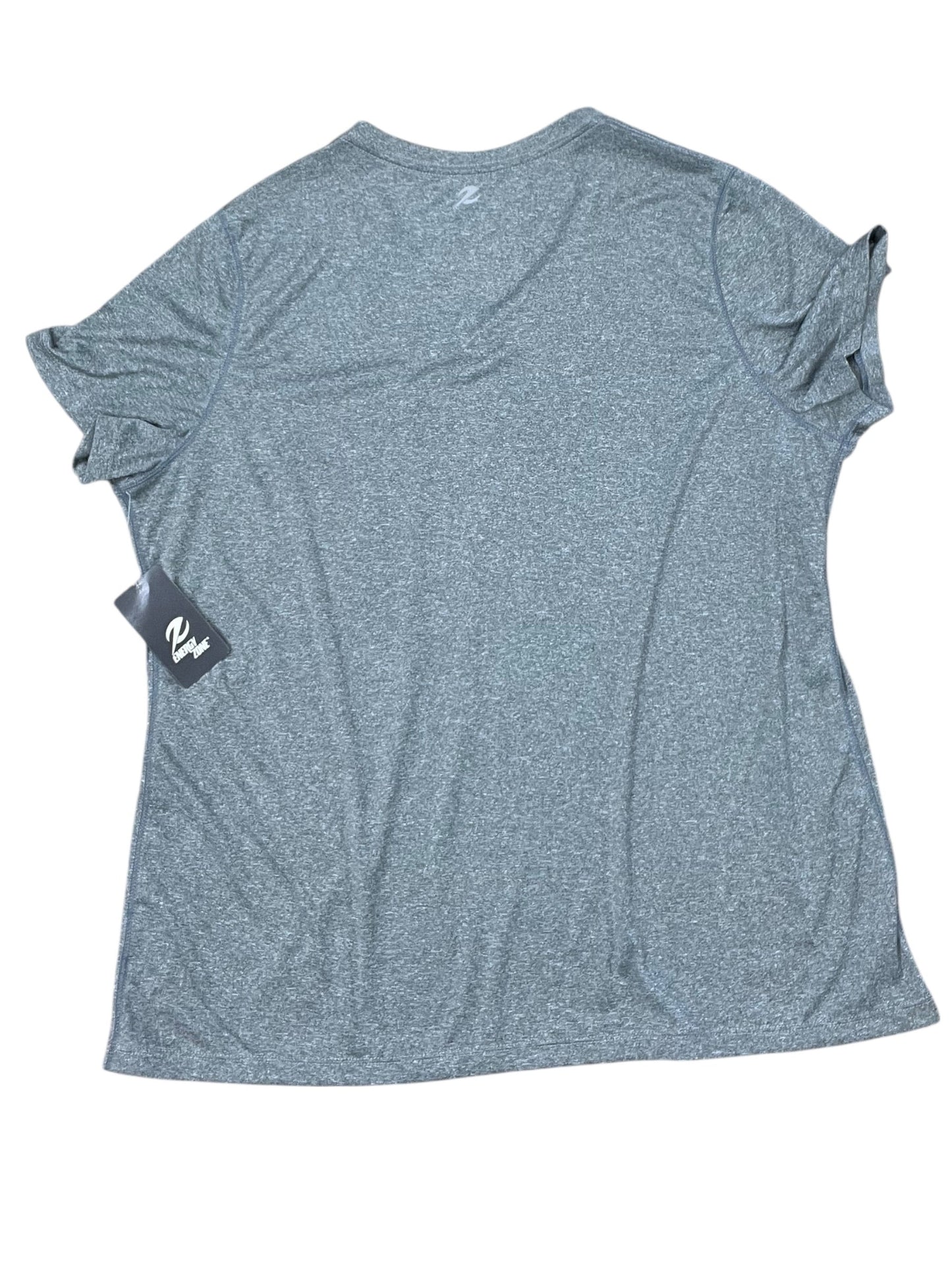 Athletic Top Ss By Energy Zone In Grey, Size:1X