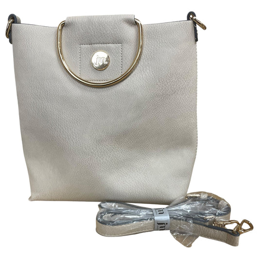 Handbag Leather By JN In Cream, Size:Medium