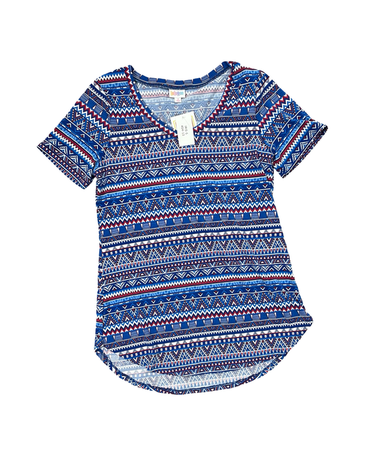 Top Ss By Lularoe In Blue Red & White, Size:S