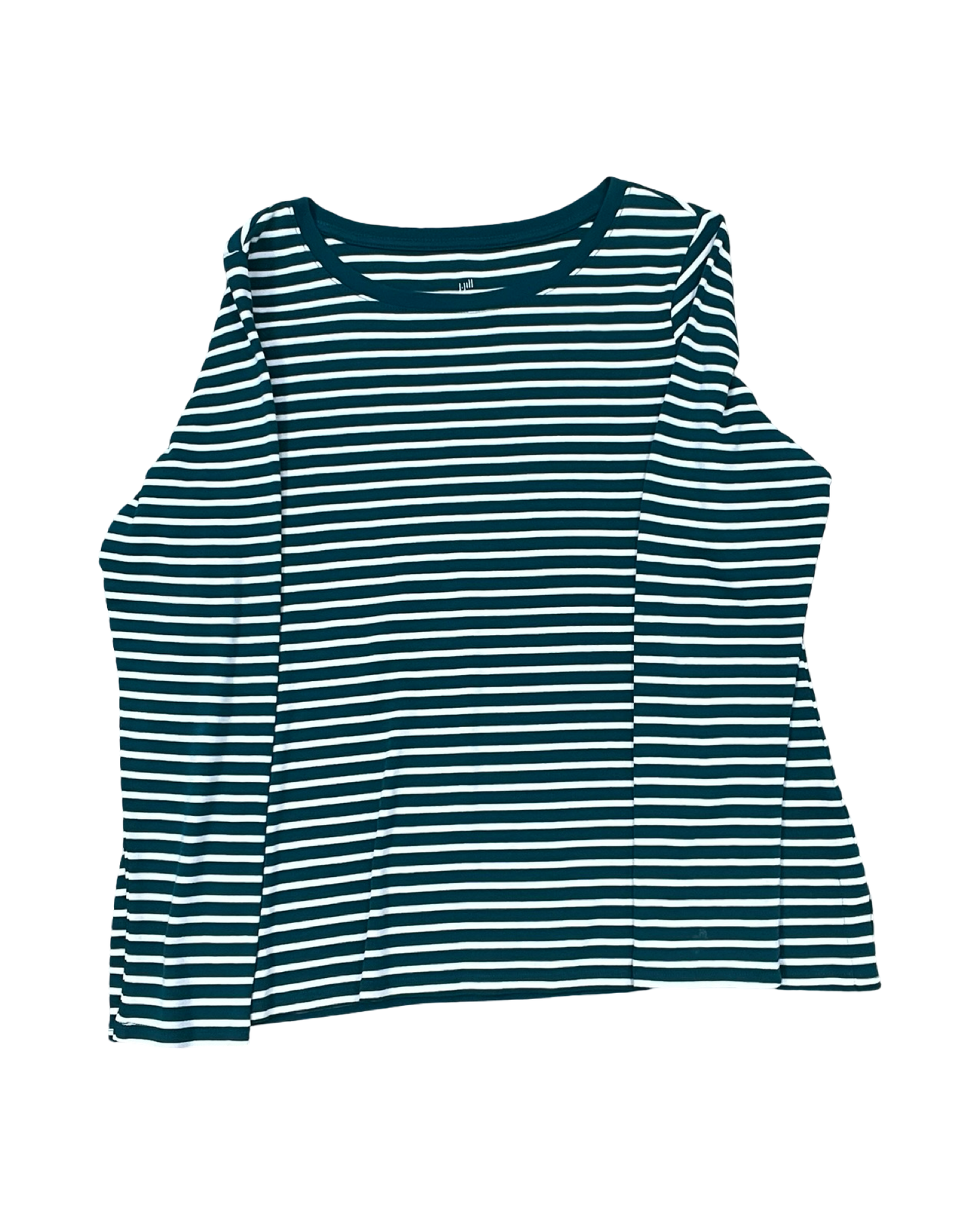 Top Ls By J. Jill In Green & White, Size:Mp