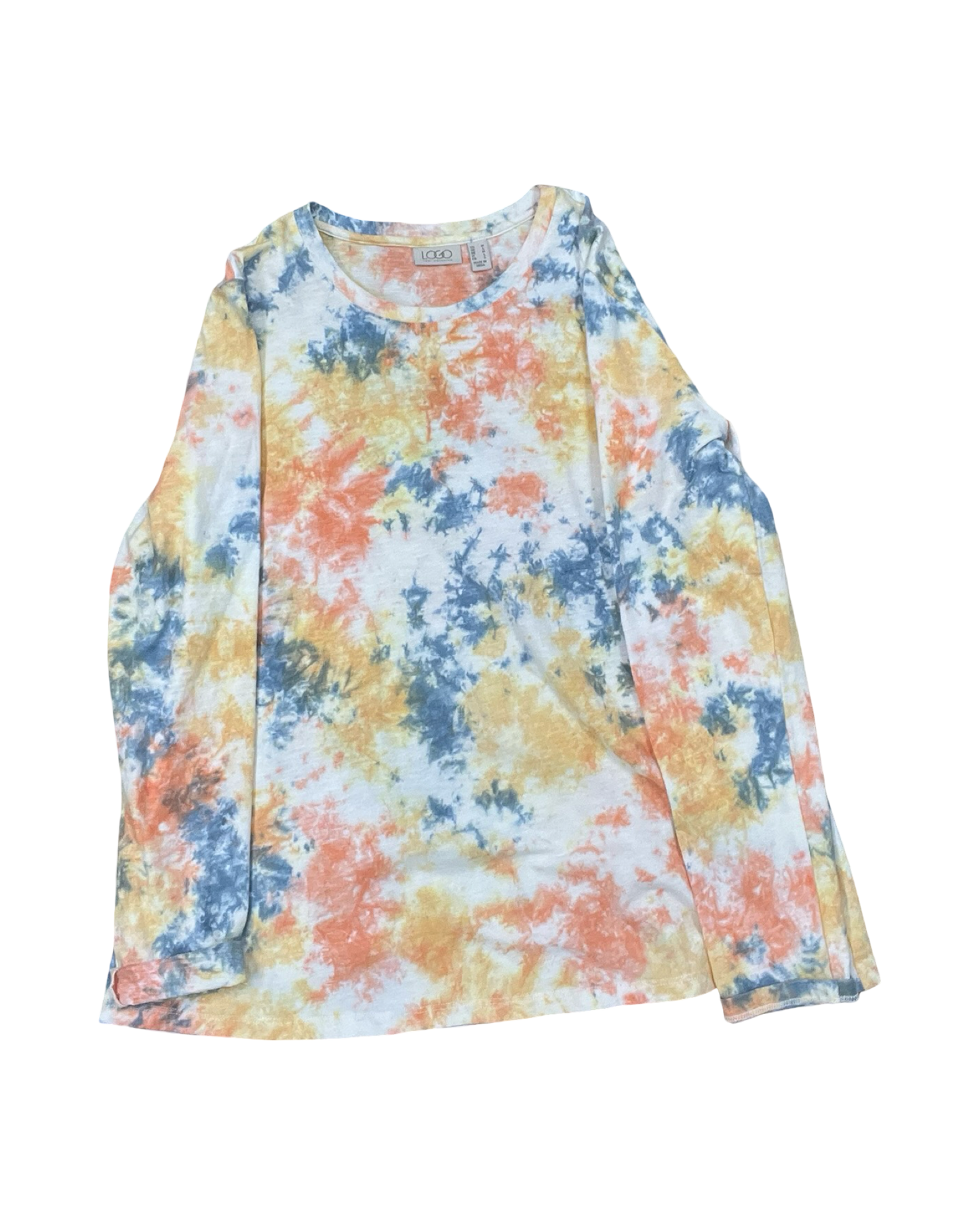 Top Ls By Logo In White & Yellow, Size:M