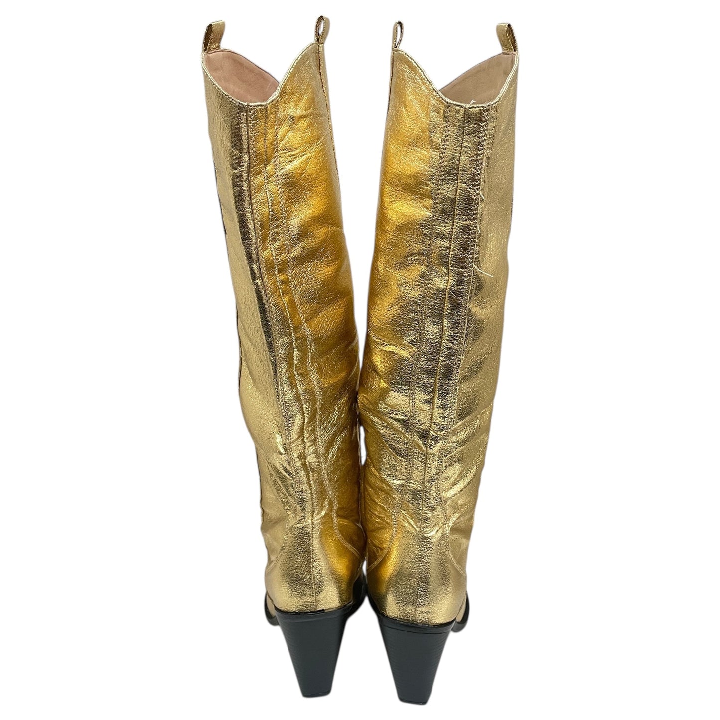 Boots Western By Cme In Gold, Size:8
