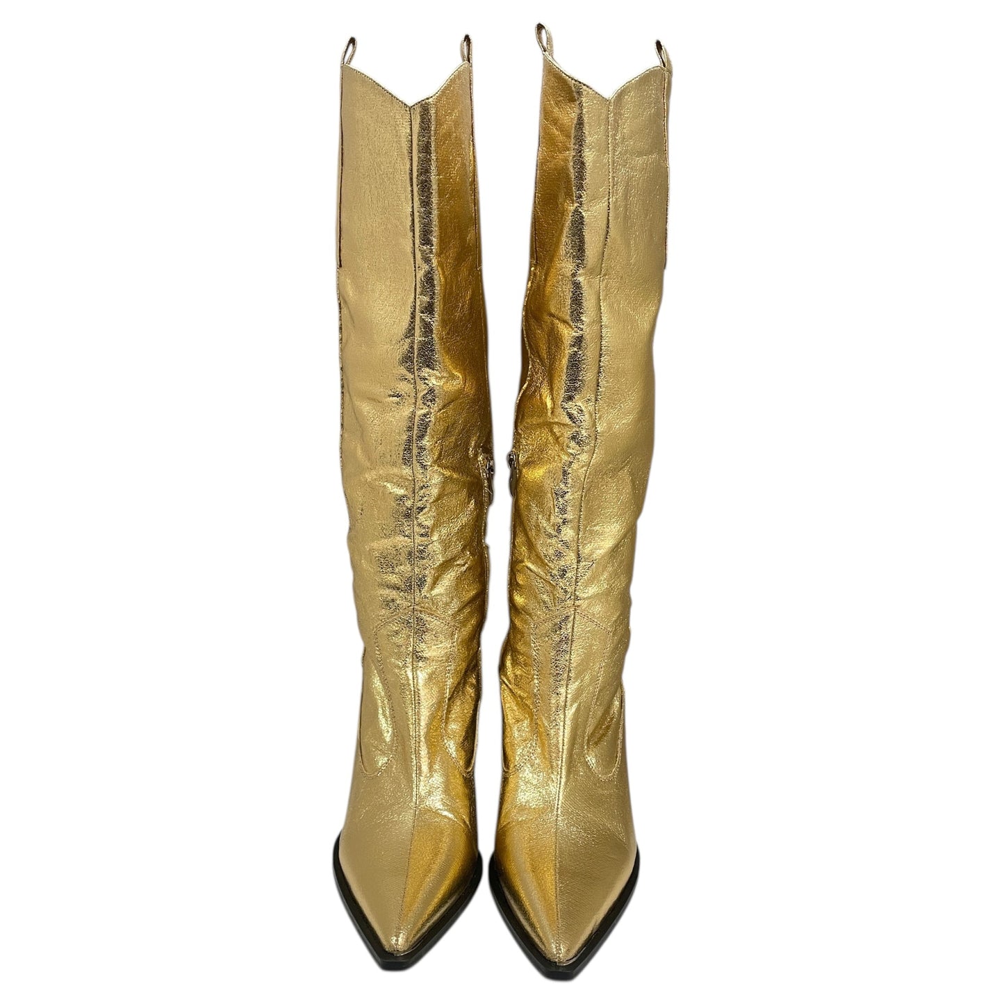 Boots Western By Cme In Gold, Size:8