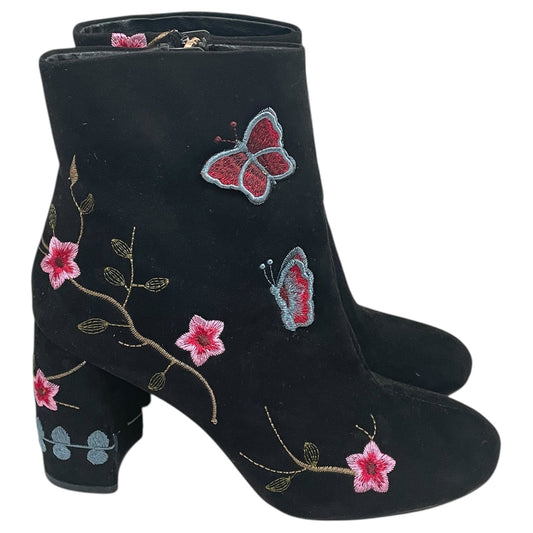 Boots Ankle Heels By Nanette Lepore In Floral Print, Size:8