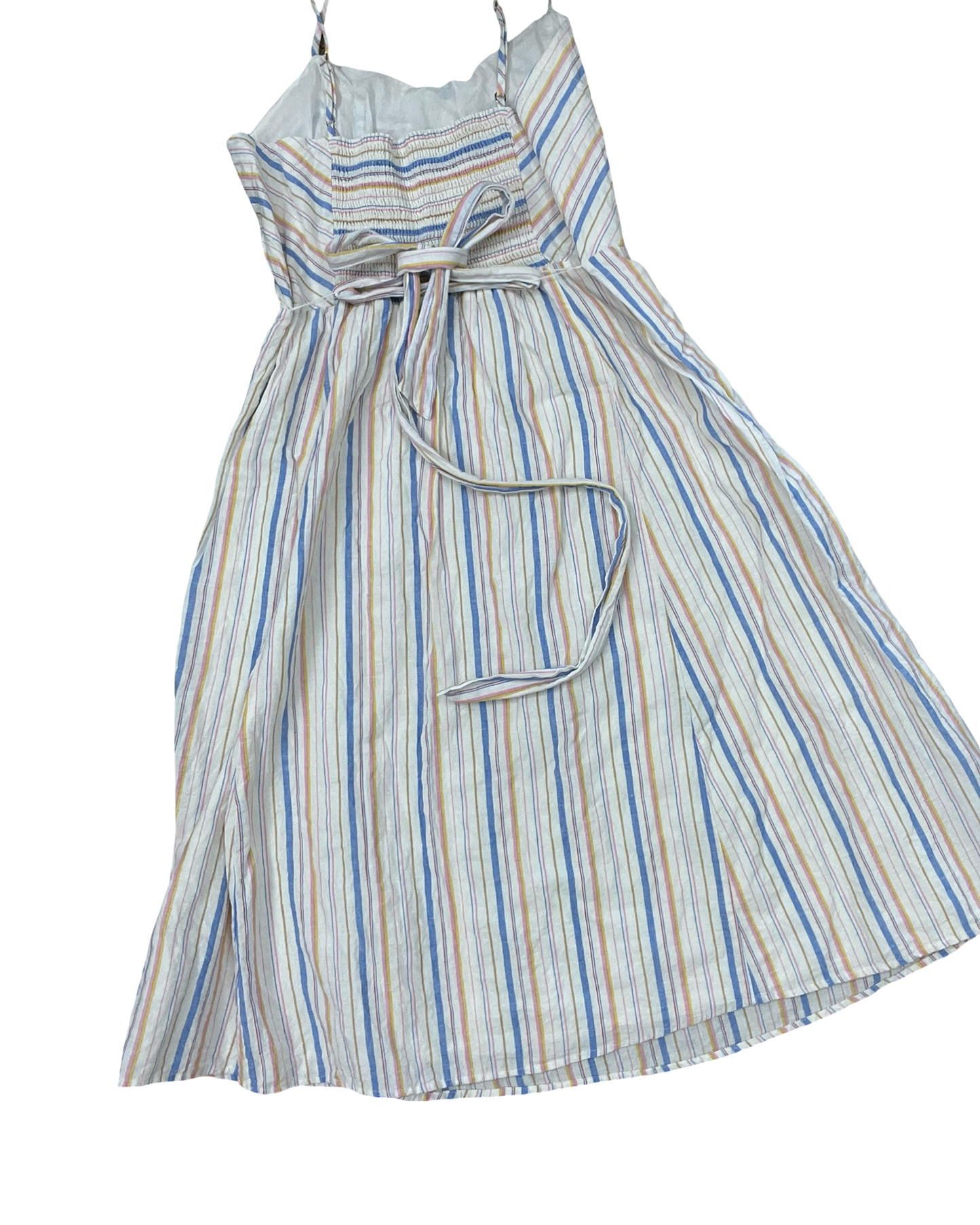 Dress Casual Midi By Gap In Cream & Pink, Size:L