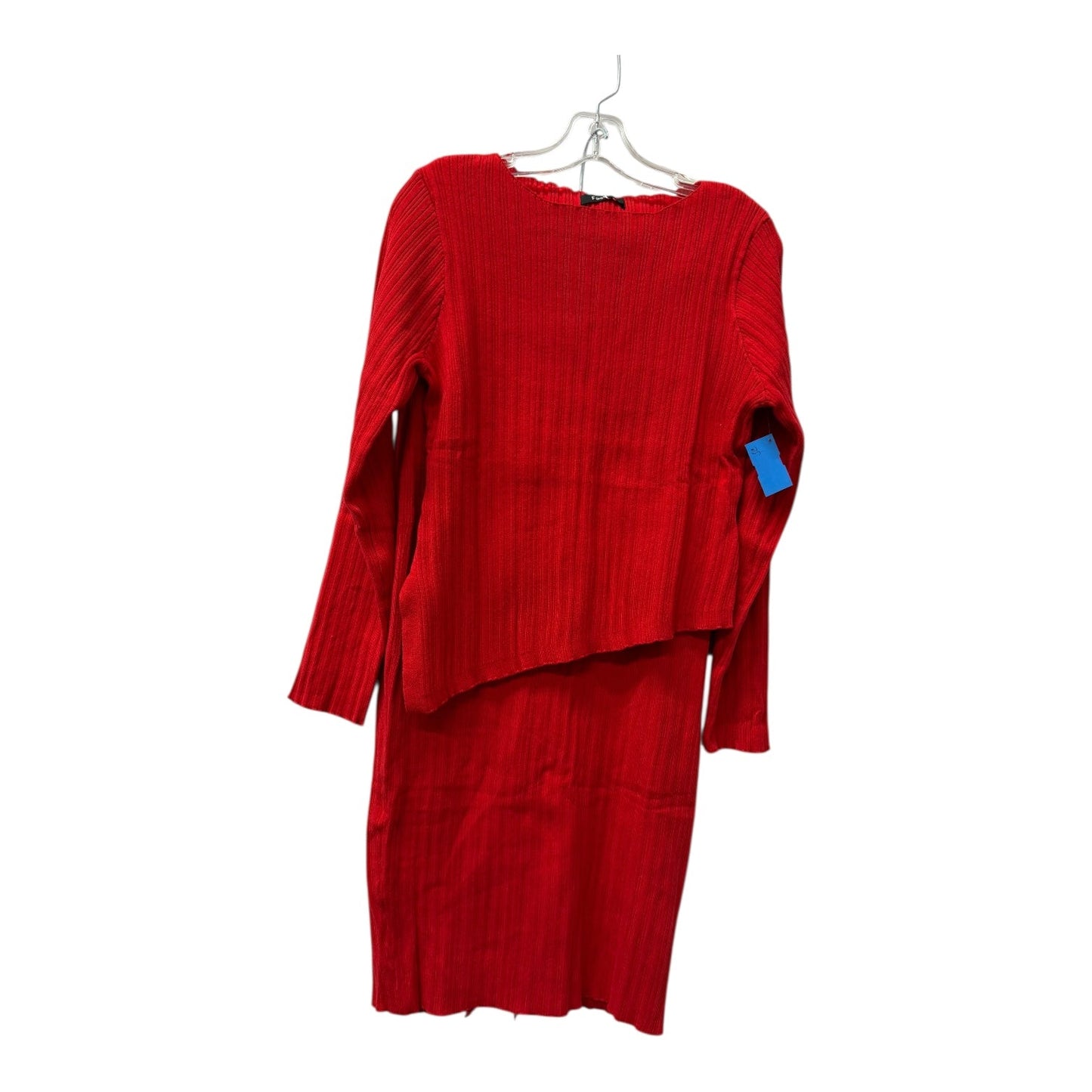 Skirt Set 2Pc By FASHION In Red, Size:12