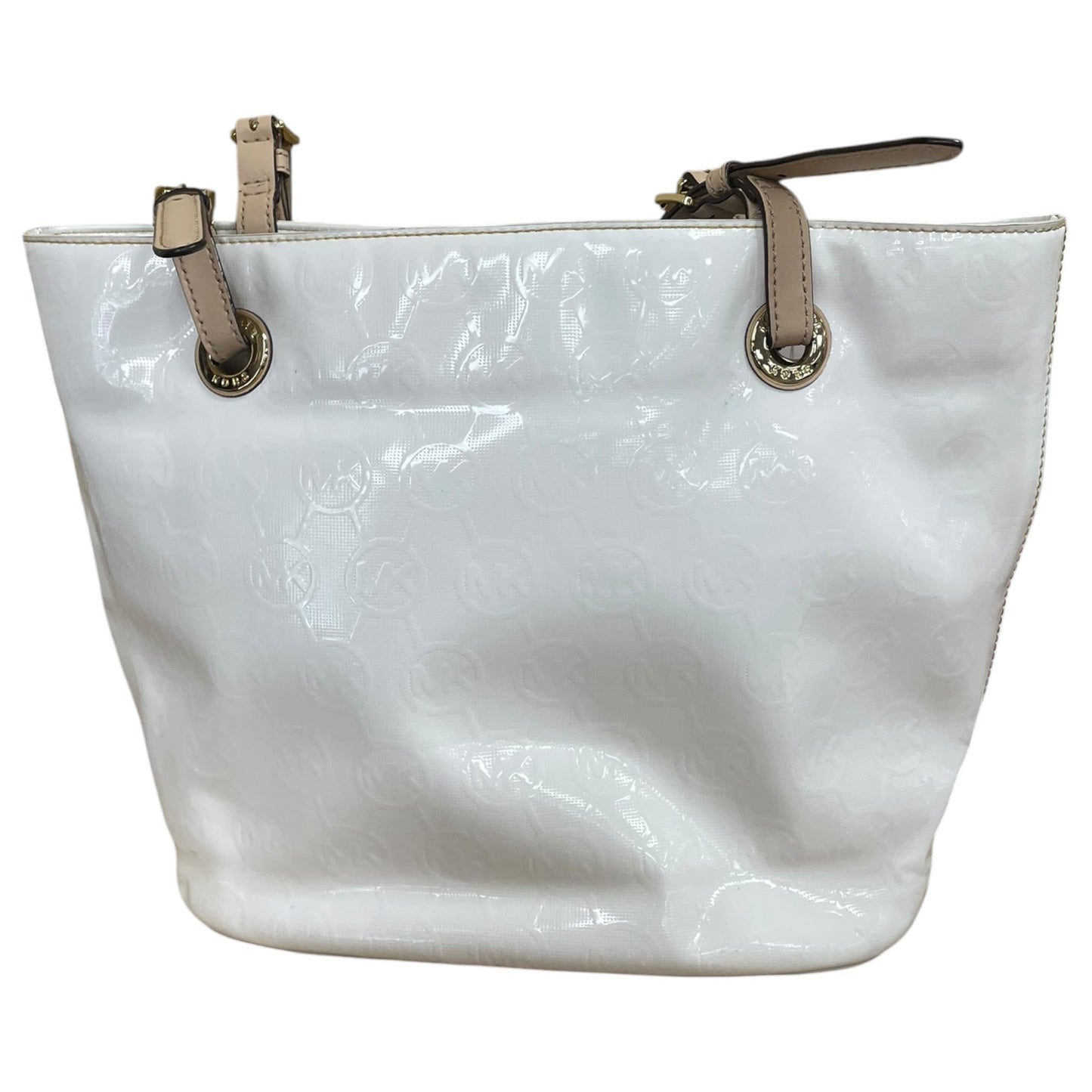 Handbag Designer By Michael Kors In White, Size:Large