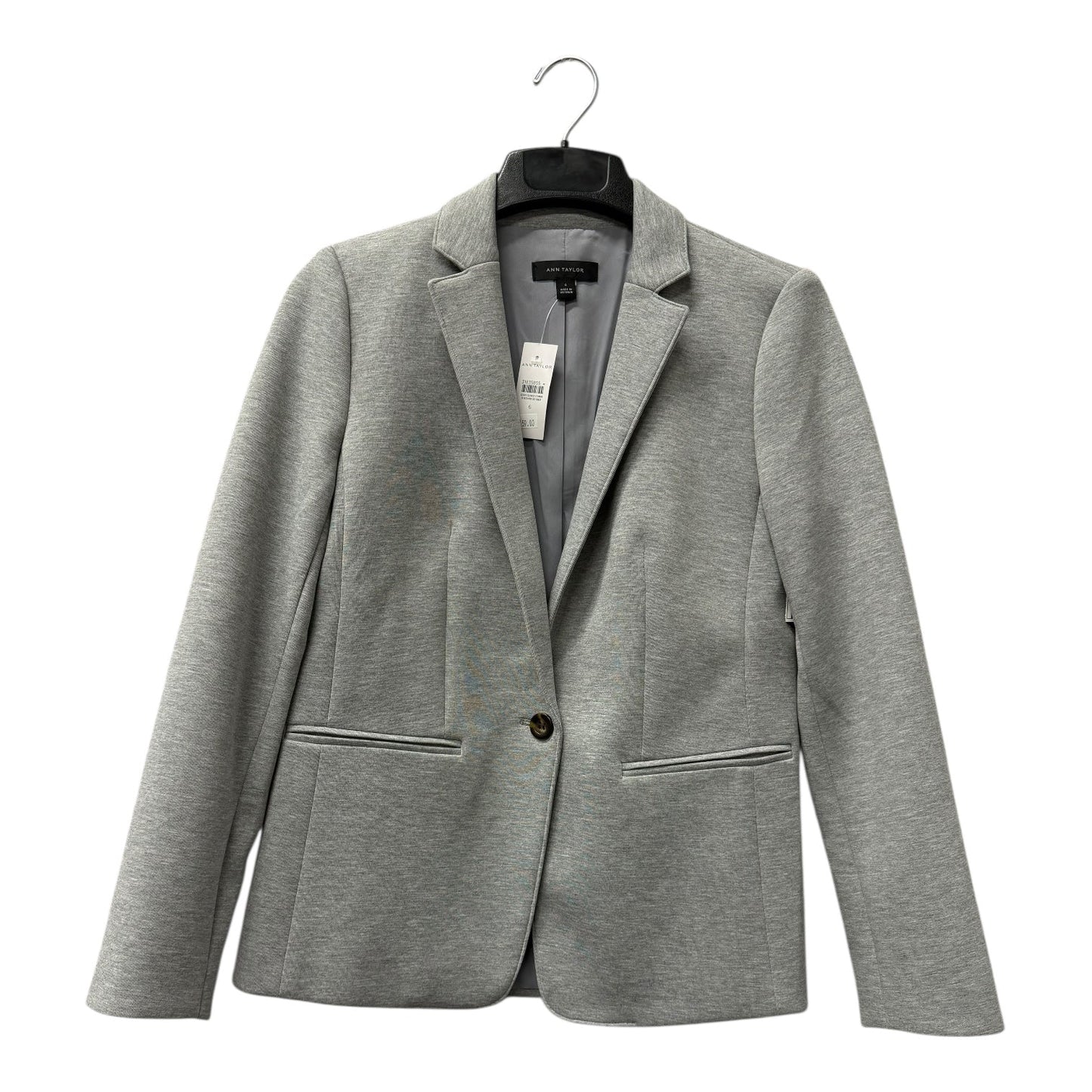 Blazer By Ann Taylor In Grey, Size:S