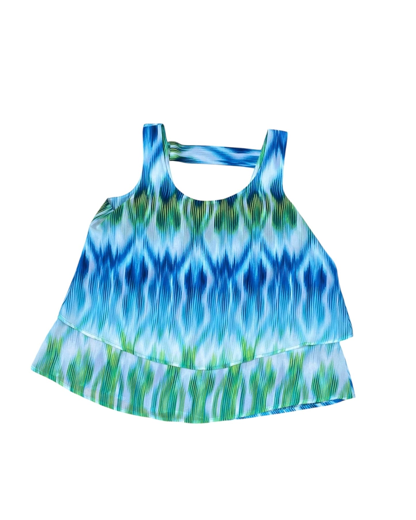 Top Sleeveless By Zac And Rachel In Blue & Green, Size:M