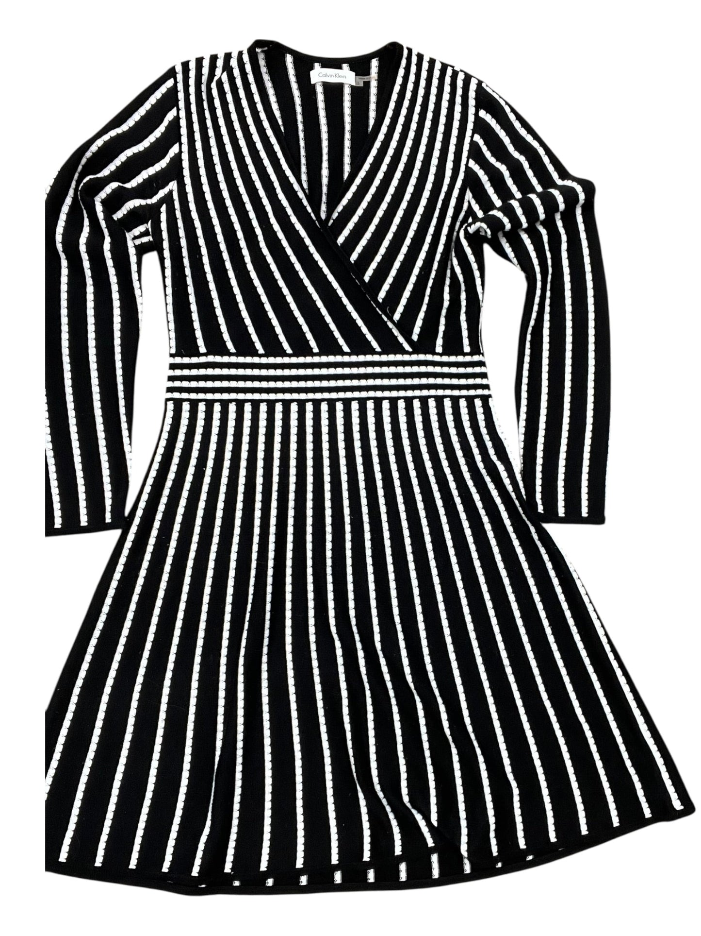 Dress Work By Calvin Klein In Black & White, Size:S