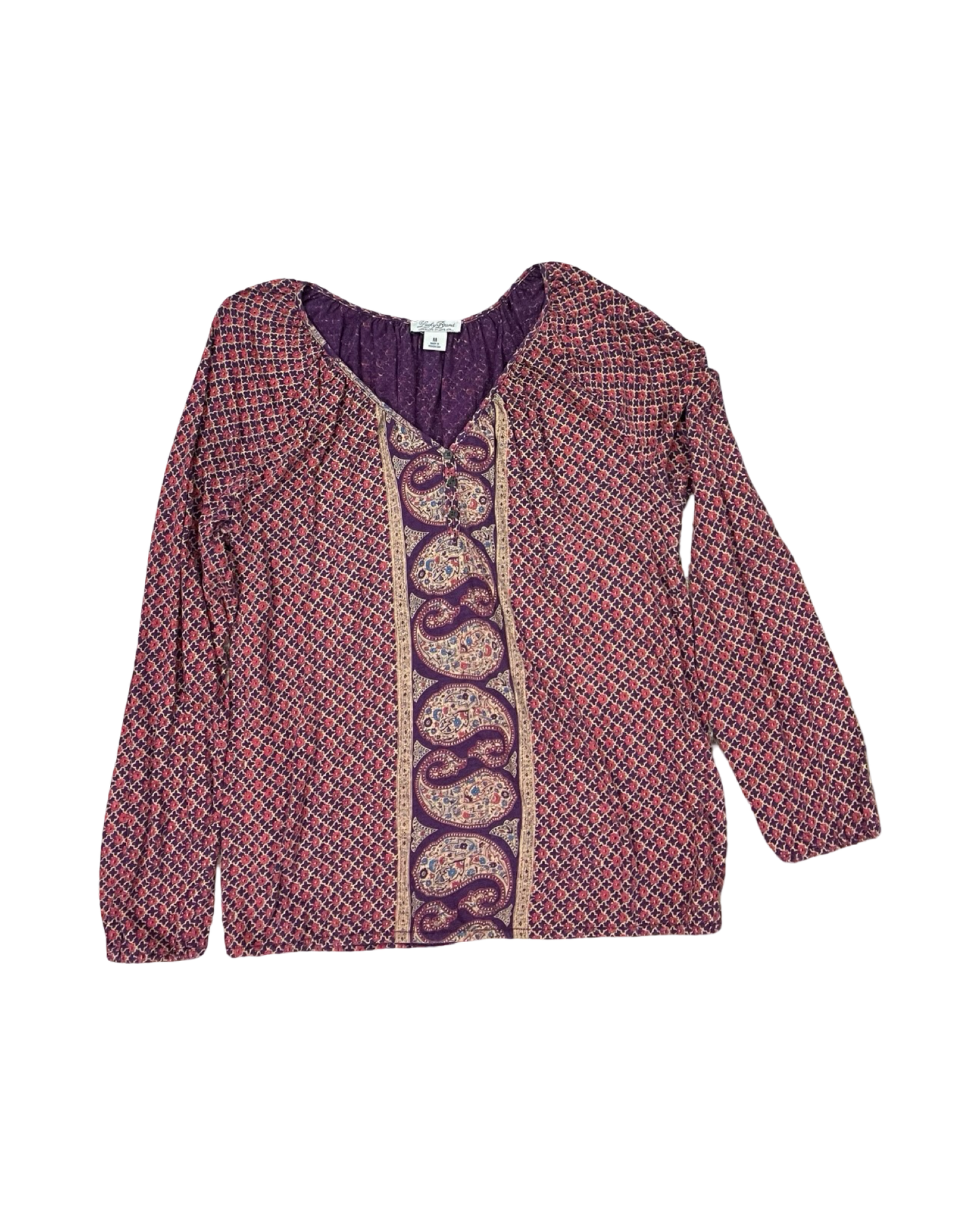 Top Ls By Lucky Brand In Purple & Red, Size:M