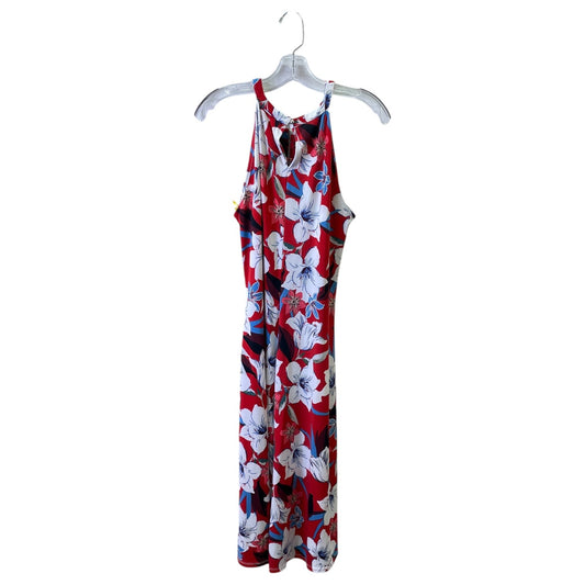 Dress Casual Midi By Jennifer Lopez In Red & White, Size:S