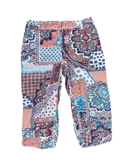 Pants Cropped By Chicos In Orange & Pink, Size:2