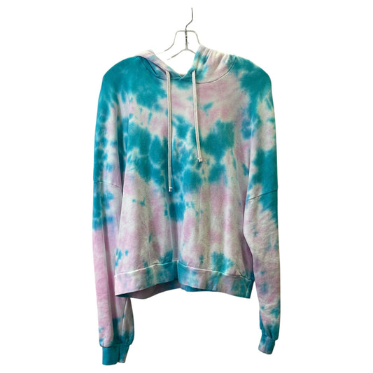 Athletic Top Ls Hoodie By Michael Lauren In Tie Dye Print, Size:M