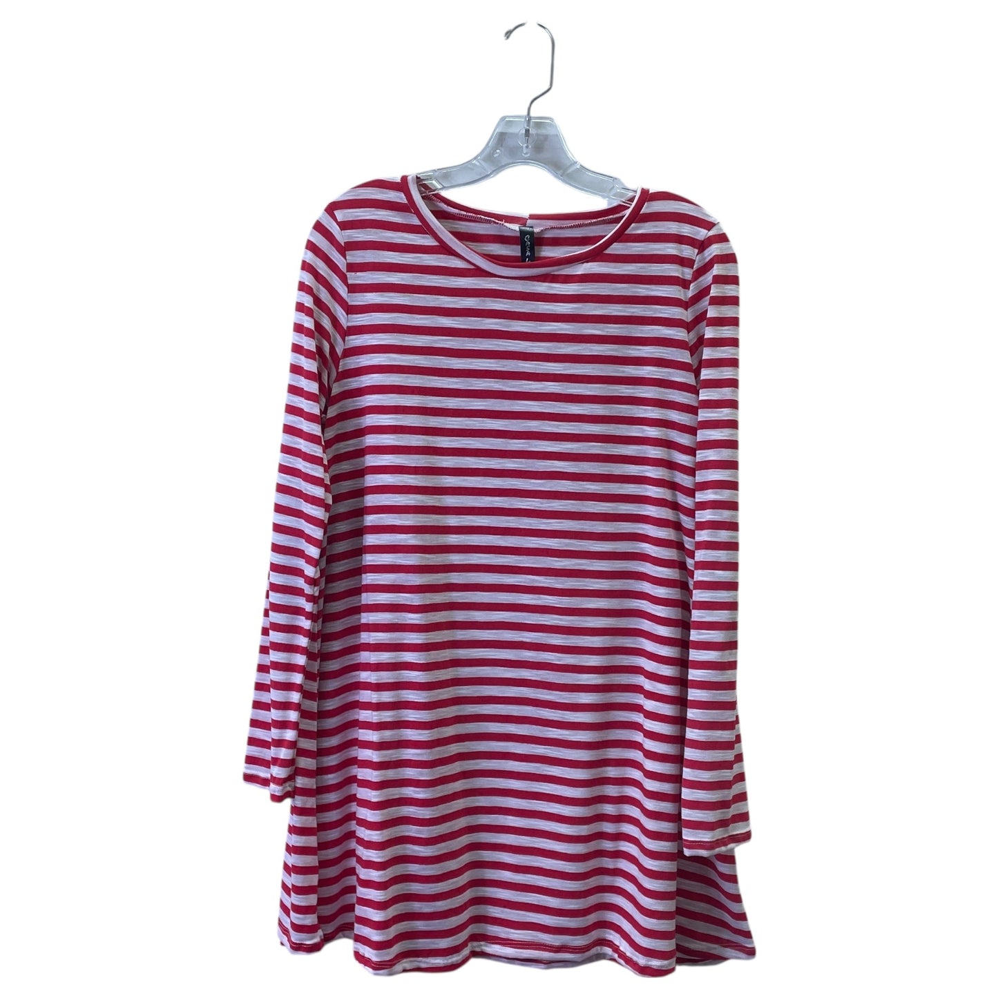Top Ls Basic By Clothes Mentor In Red & White, Size:Xl