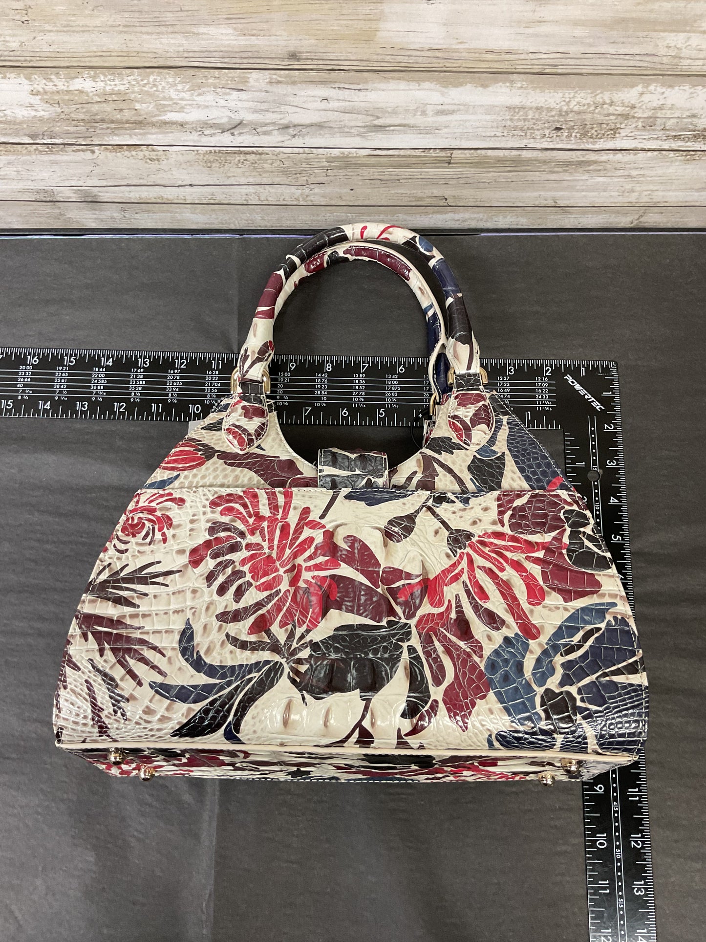 Handbag Designer By Brahmin In Cream, Size:Small